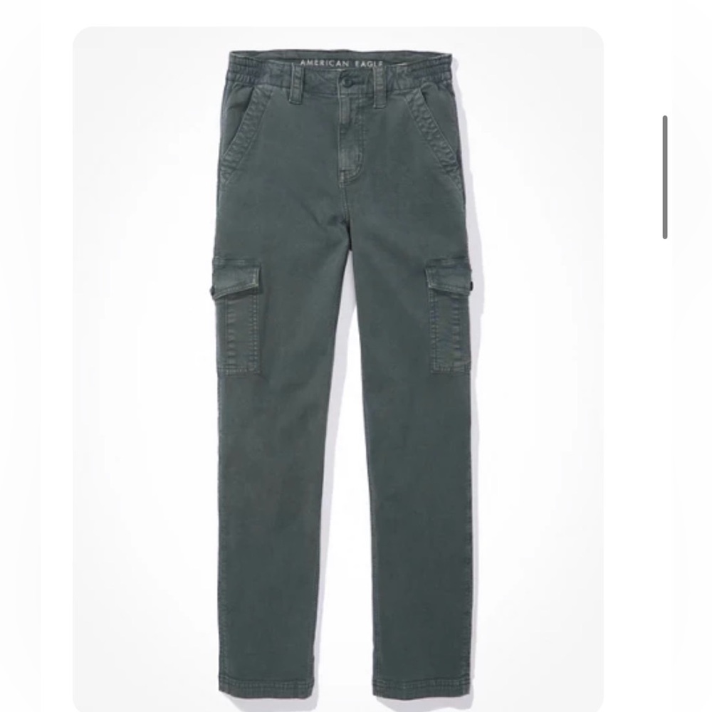 American Eagle Outfitters Green Cargo Pants straight leg stretch